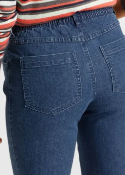 Lot de 2 jeans droits, taille mi-haute