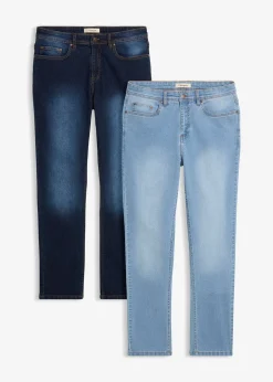 Lot de 2 jeans extensibles Regular légers, droits