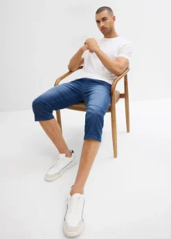 Lot de 2 jeans jogger 3/4 en denim léger, coupe droite regular