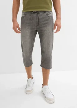 Lot de 2 jeans jogger 3/4 en denim léger, coupe droite regular