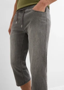 Lot de 2 jeans jogger 3/4 en denim léger, coupe droite regular