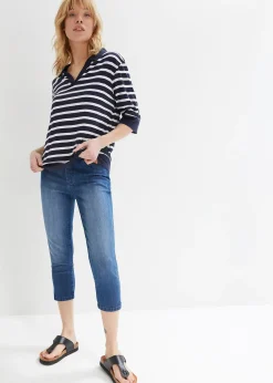 Lot de 2 jeans slim, longueur 3/4, taille mi-haute