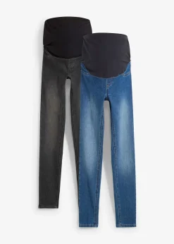 Lot de 2 jeggings de grossesse en coton majoritaire, Skinny