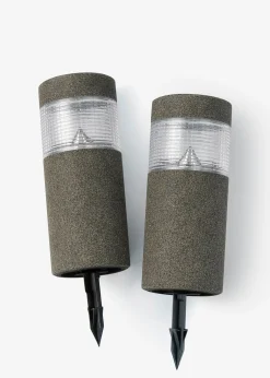 Lot de 2 lampes déco solaires pour le chemin