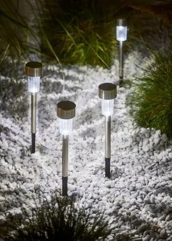Lot de 4 lampes déco solaires de chemin