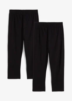 Lot de 2 leggings 3/4 en coton extensible