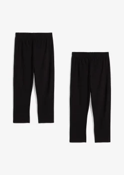 Lot de 2 leggings 3/4 en coton extensible