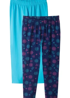 Lot de 2 leggings 3/4 en coton extensible