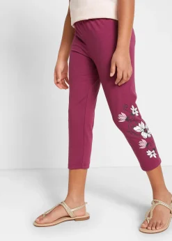 Lot de 2 leggings 3/4 en coton extensible