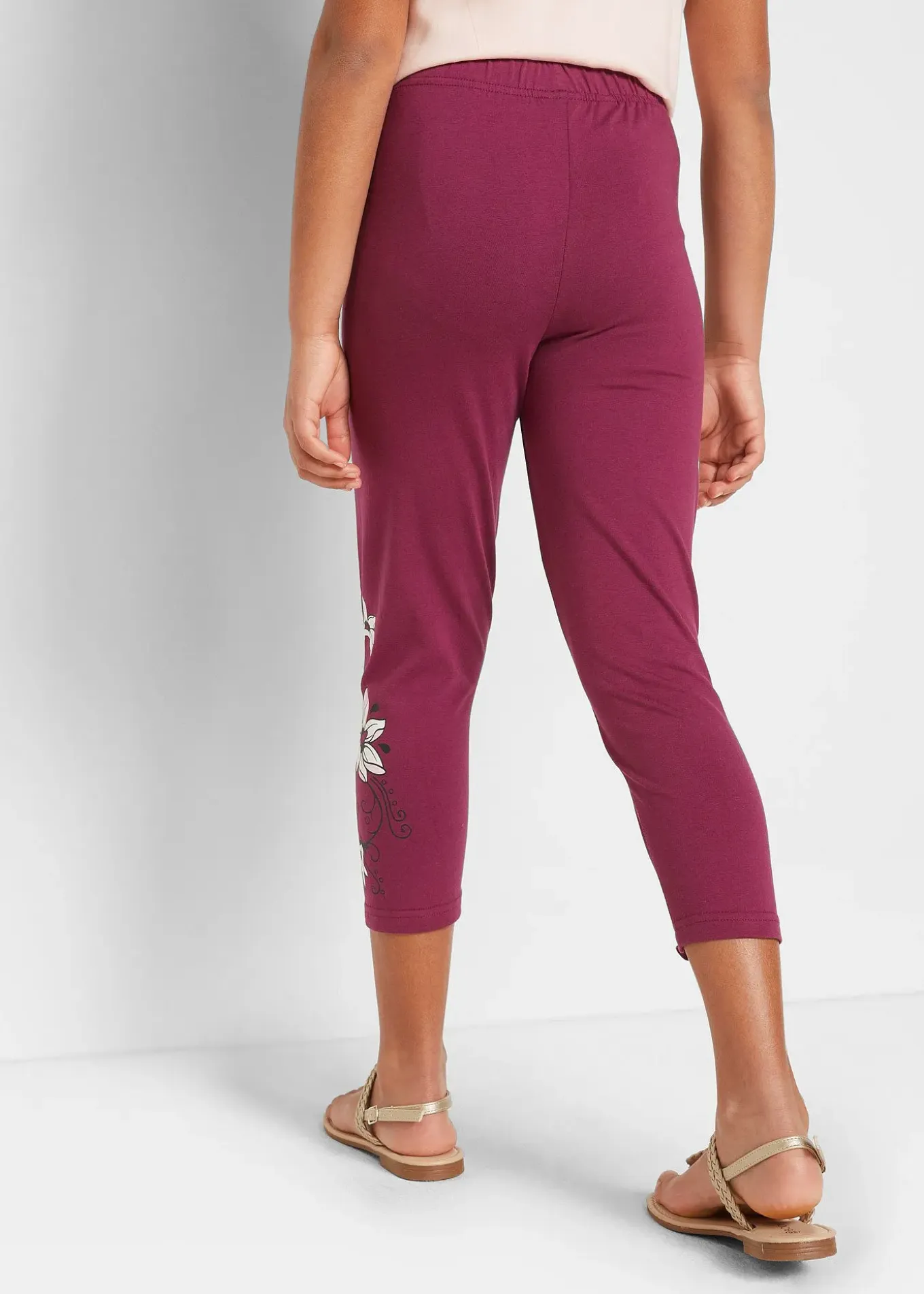 Lot de 2 leggings 3/4 en coton extensible