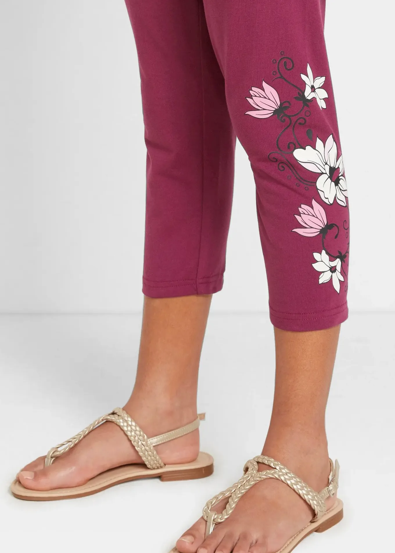 Lot de 2 leggings 3/4 en coton extensible