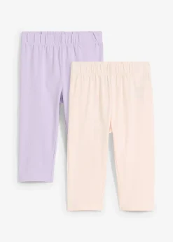 Lot de 2 leggings corsaire en coton mélangé extensible