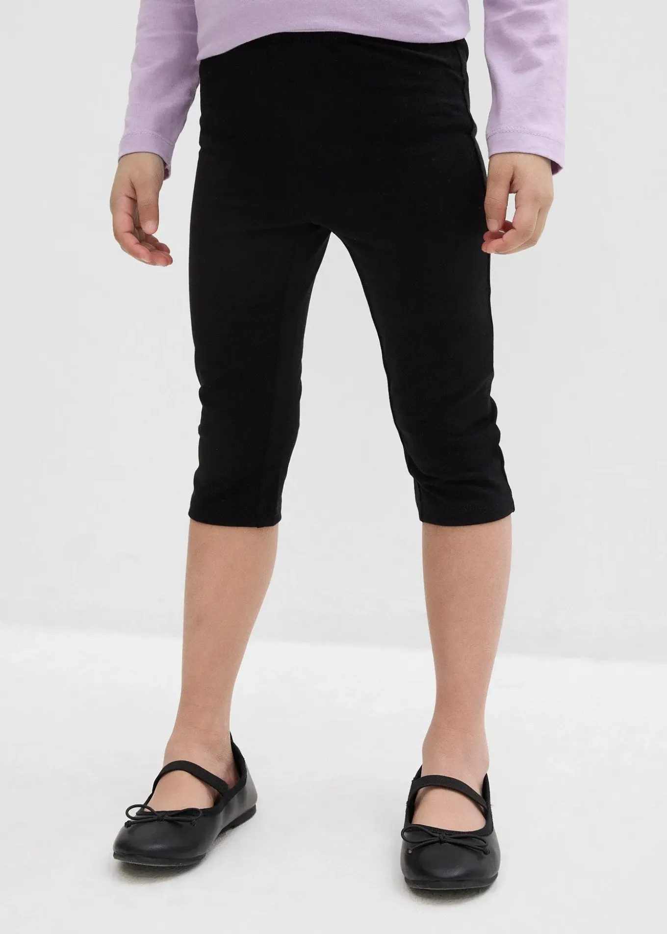 Lot de 2 leggings corsaire en coton mélangé extensible