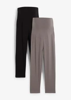 Lot de 2 leggings de grossesse, longueur 3/4