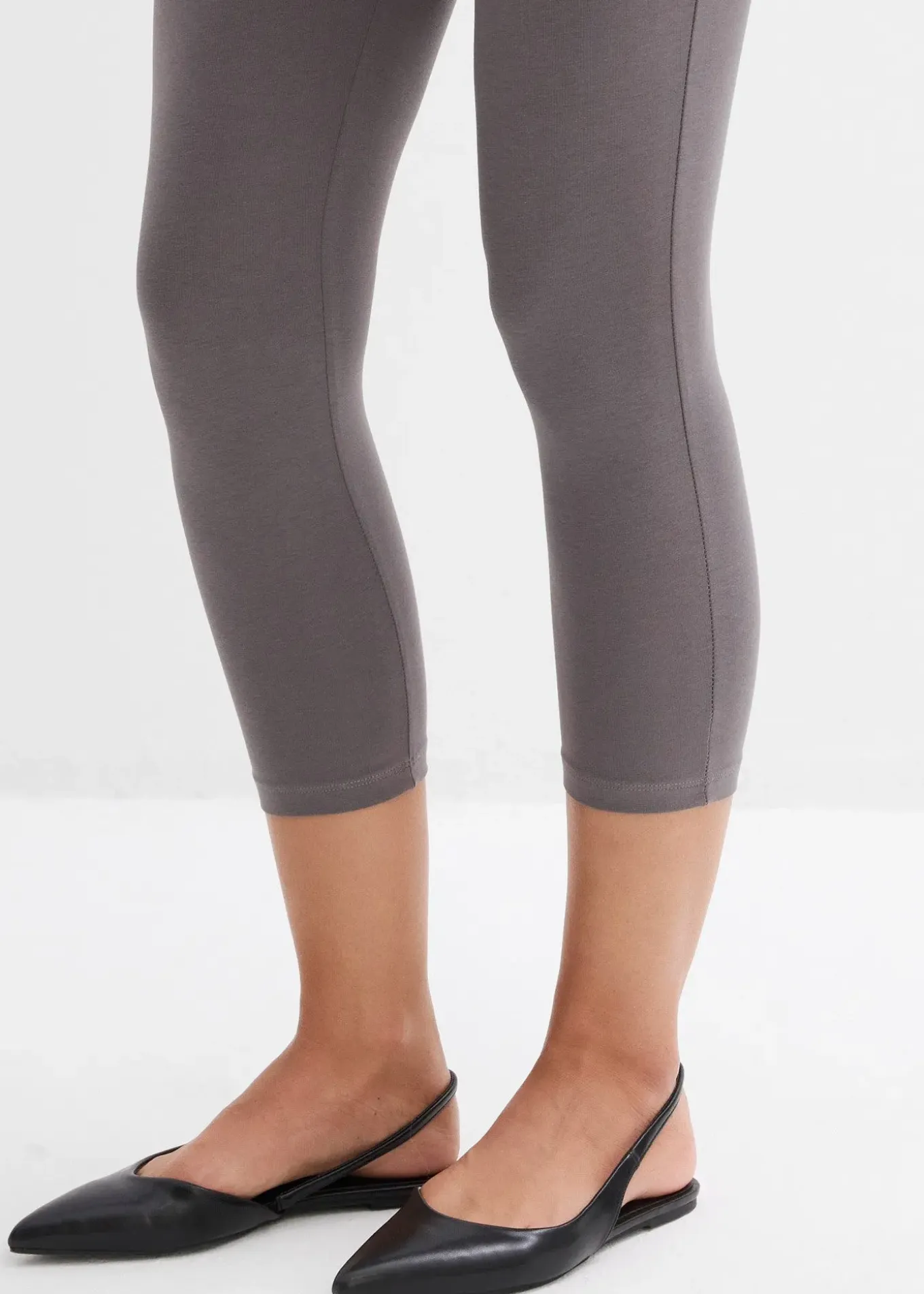 Lot de 2 leggings de grossesse, longueur 3/4