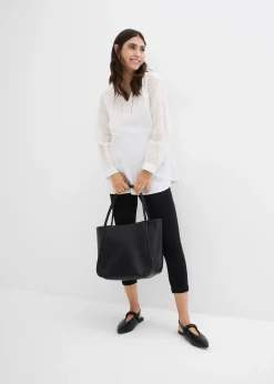 Lot de 2 leggings de grossesse, longueur 3/4