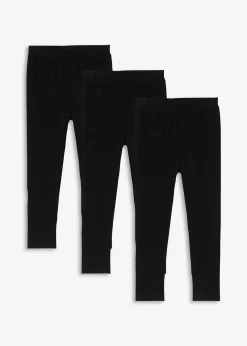 Lot de 3 leggings en coton extensible