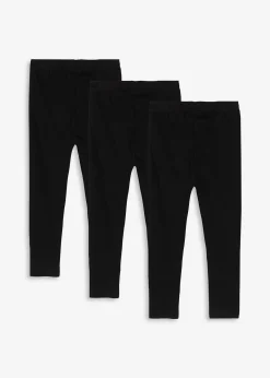 Lot de 3 leggings en coton extensible