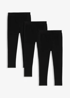 Lot de 3 leggings en coton extensible