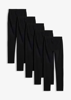Lot de 5 leggings en coton extensible