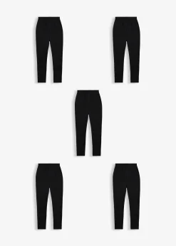 Lot de 5 leggings en coton extensible