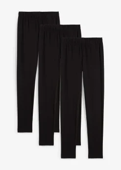 Lot de 3 leggings en coton extensible