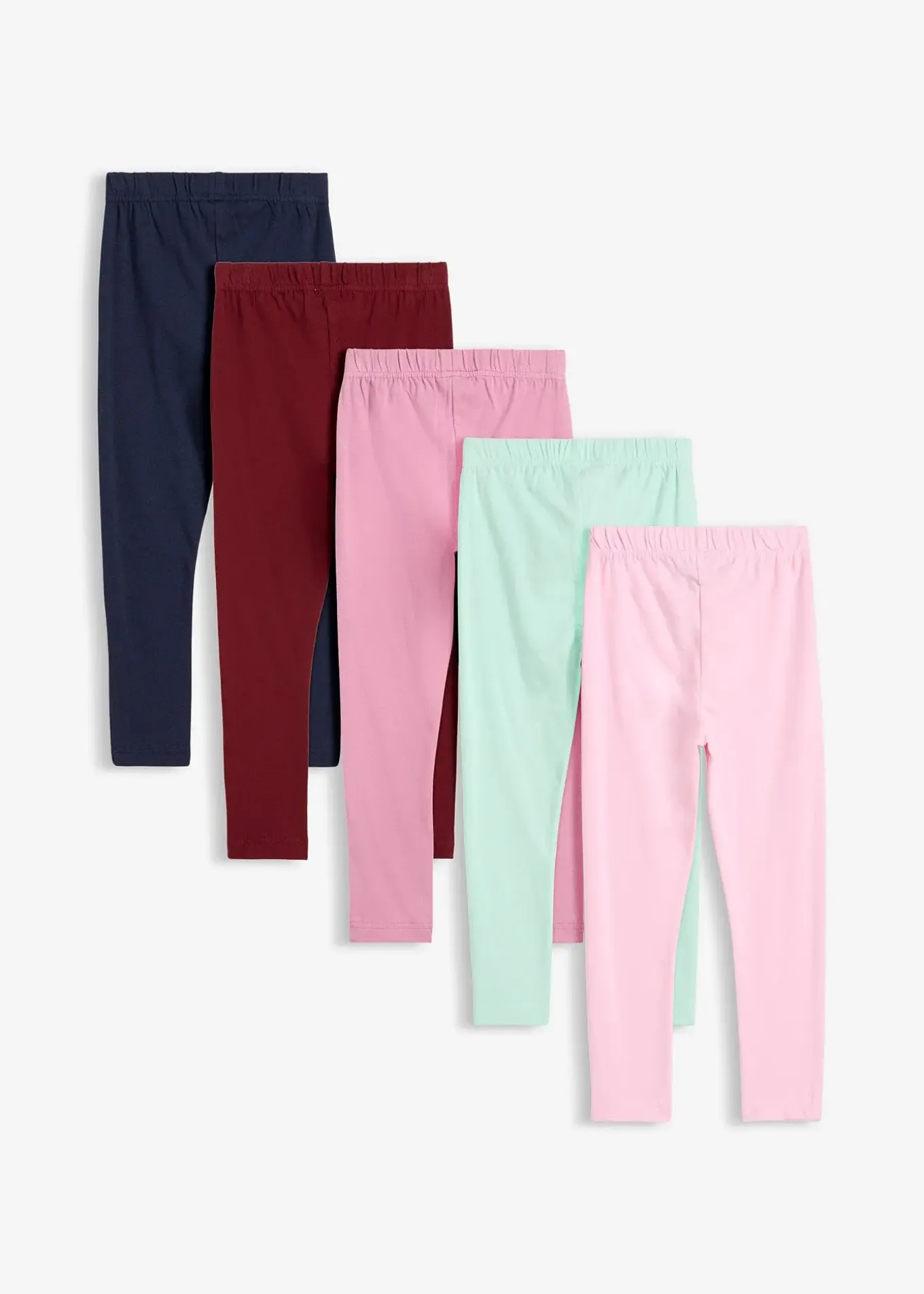 Lot de 5 leggings en coton extensible
