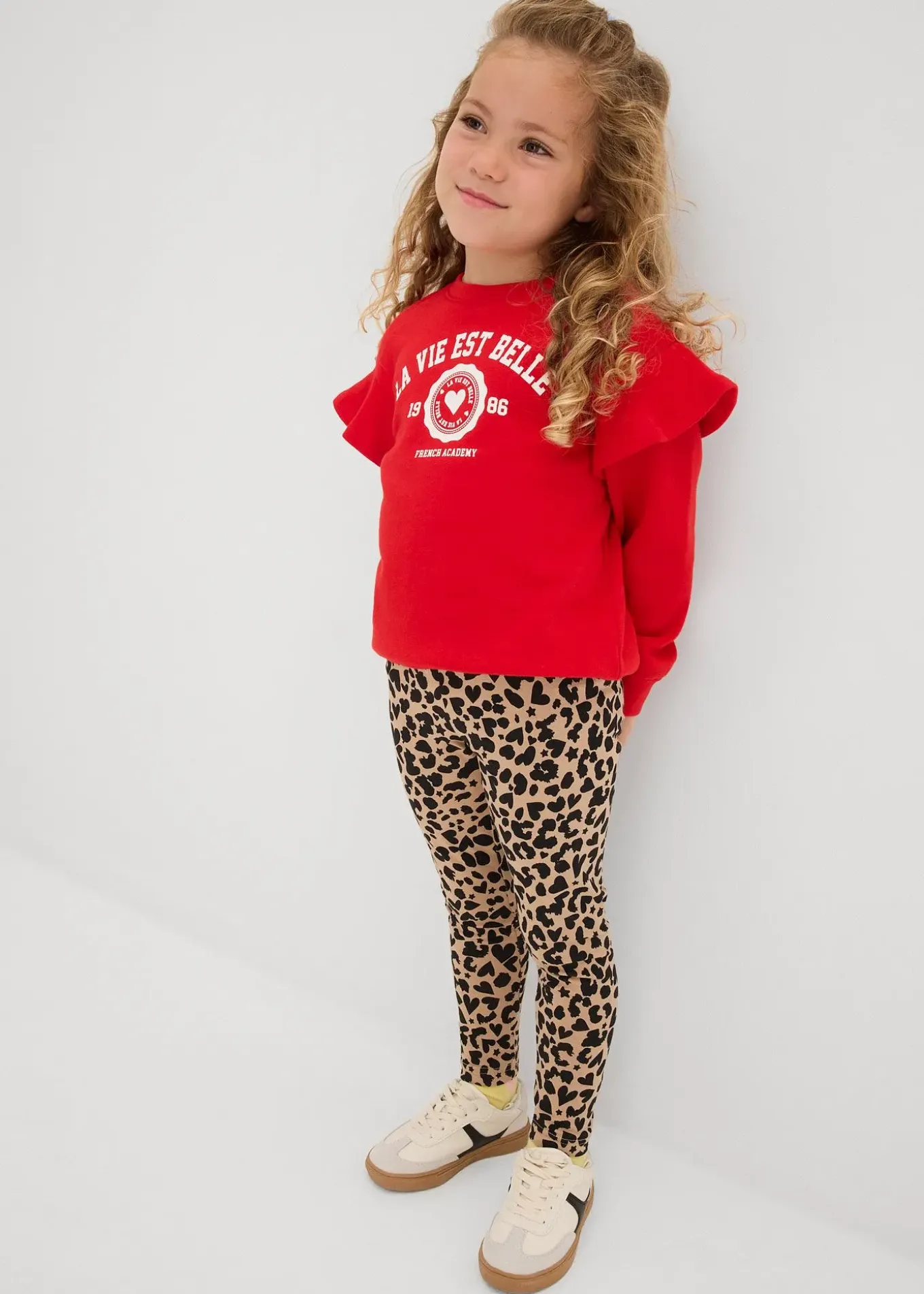 Lot de 2 leggings en coton extensible