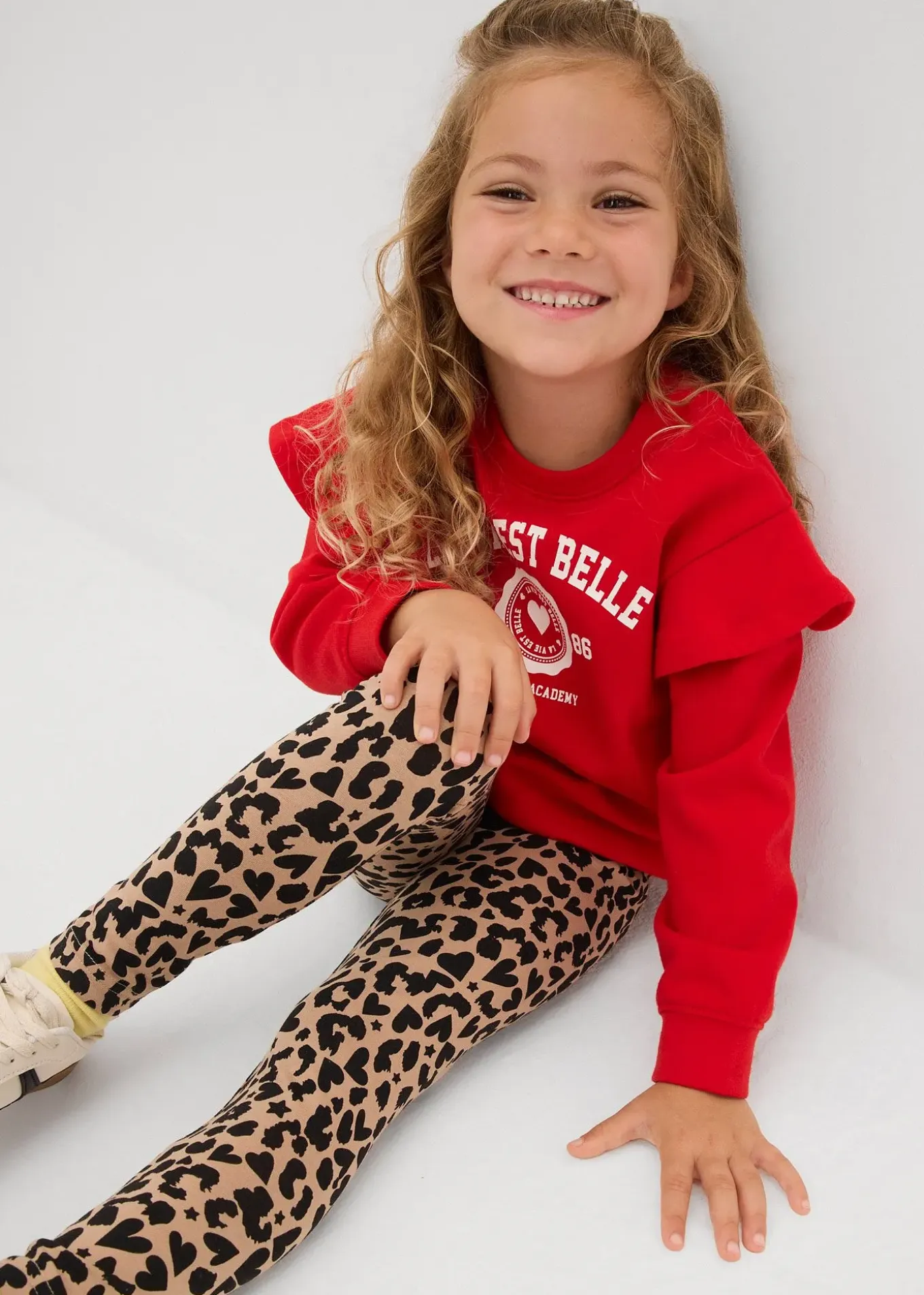 Lot de 2 leggings en coton extensible