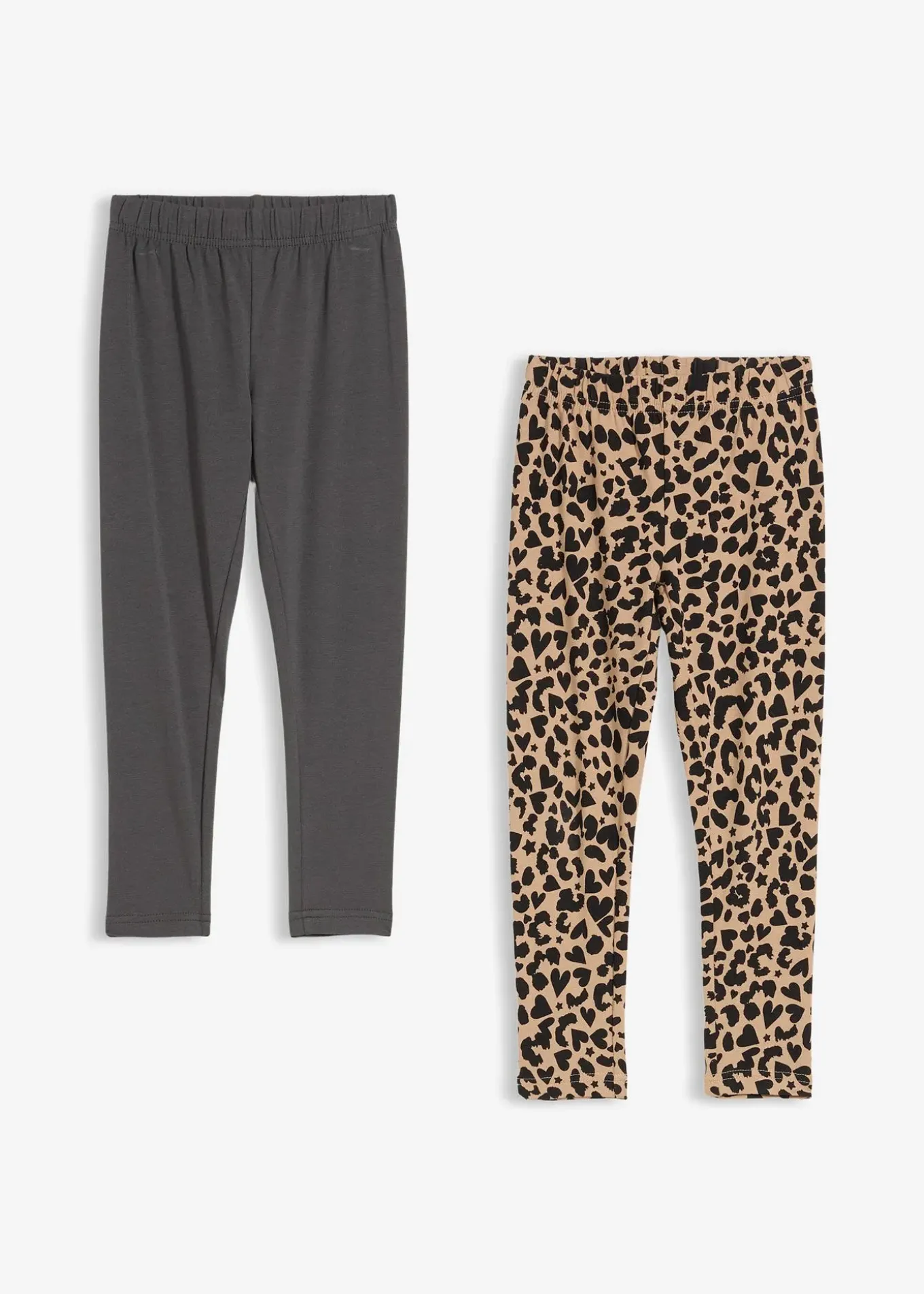 Lot de 2 leggings en coton extensible