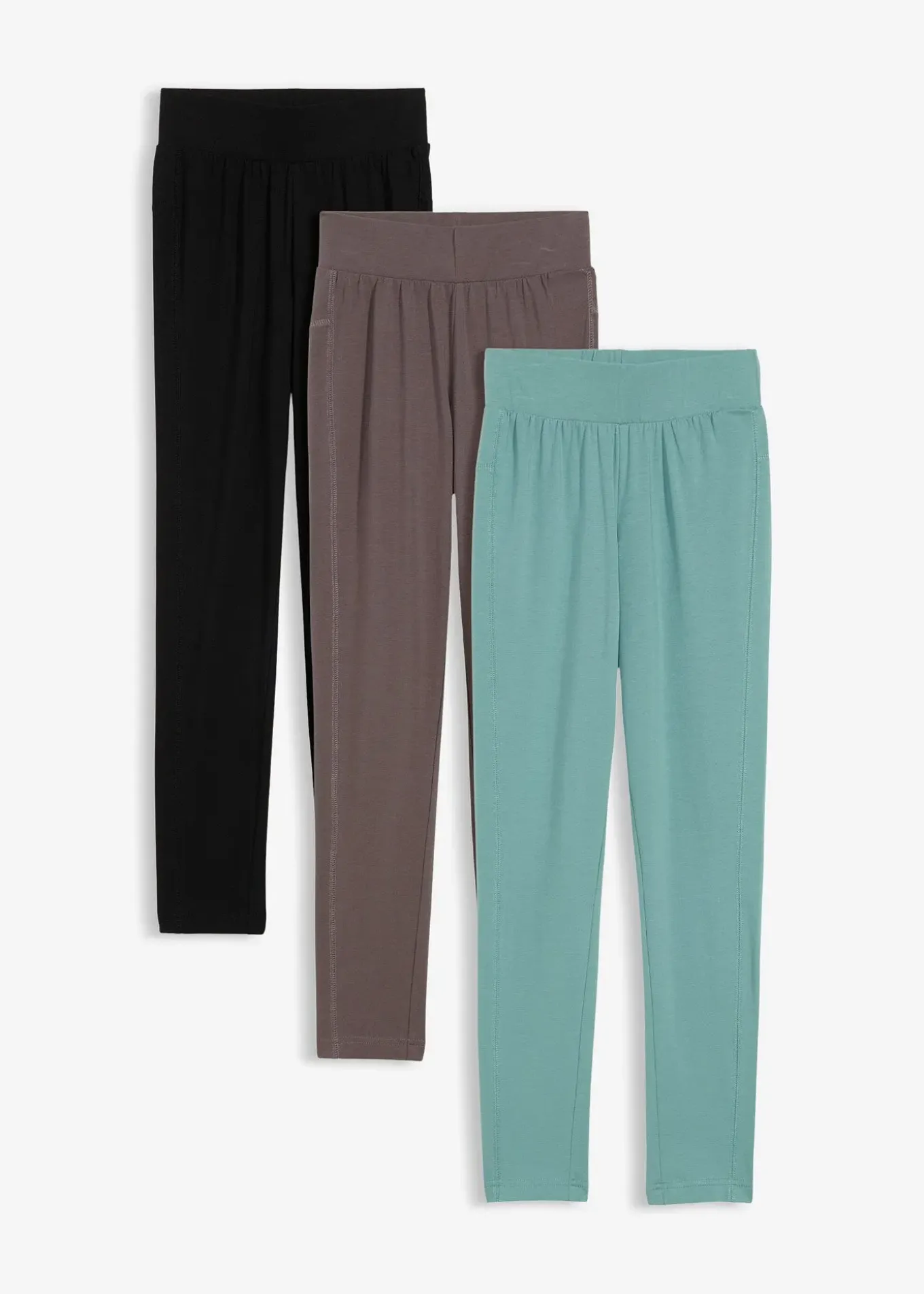 Lot de 3 leggings en coton extensible