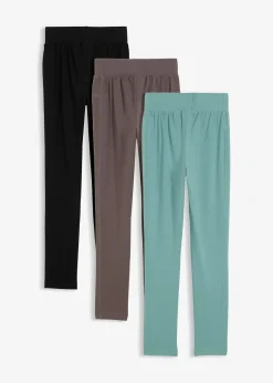 Lot de 3 leggings en coton extensible