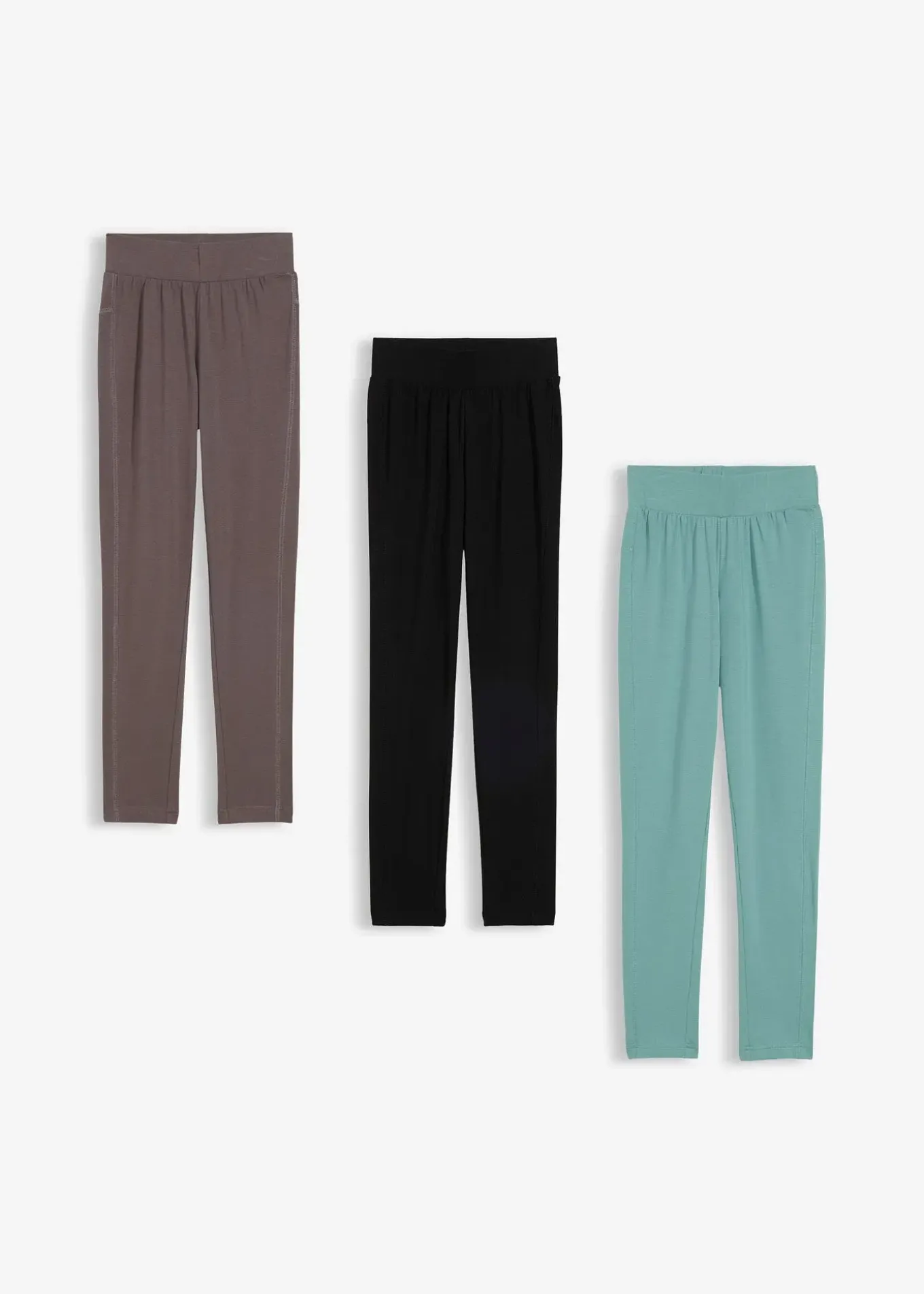 Lot de 3 leggings en coton extensible