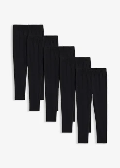 Lot de 5 leggings en coton extensible