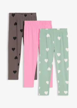 Lot de 3 leggings en coton extensible