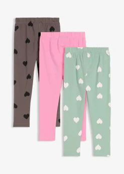 Lot de 3 leggings en coton extensible