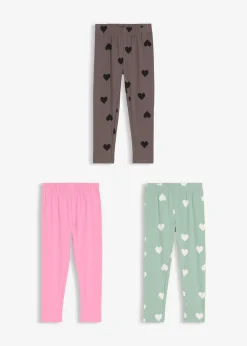 Lot de 3 leggings en coton extensible