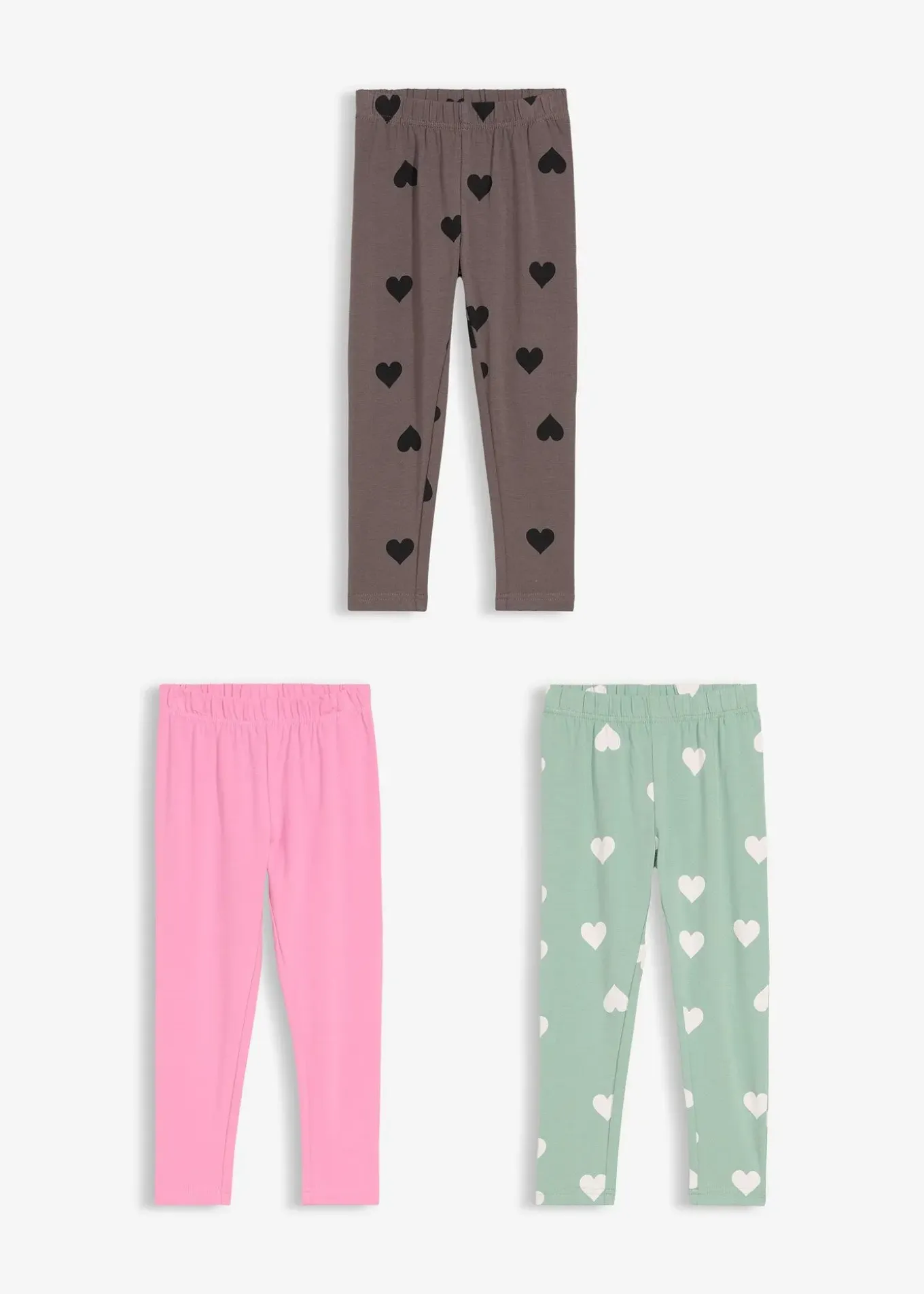 Lot de 3 leggings en coton extensible