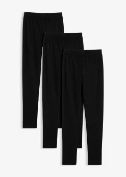 Lot de 3 leggings thermiques en coton extensible