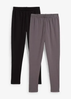 Lot de 2 leggings thermiques avec doublure en polaire douce