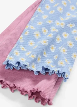 Lot de 2 leggings évasés et côtelés