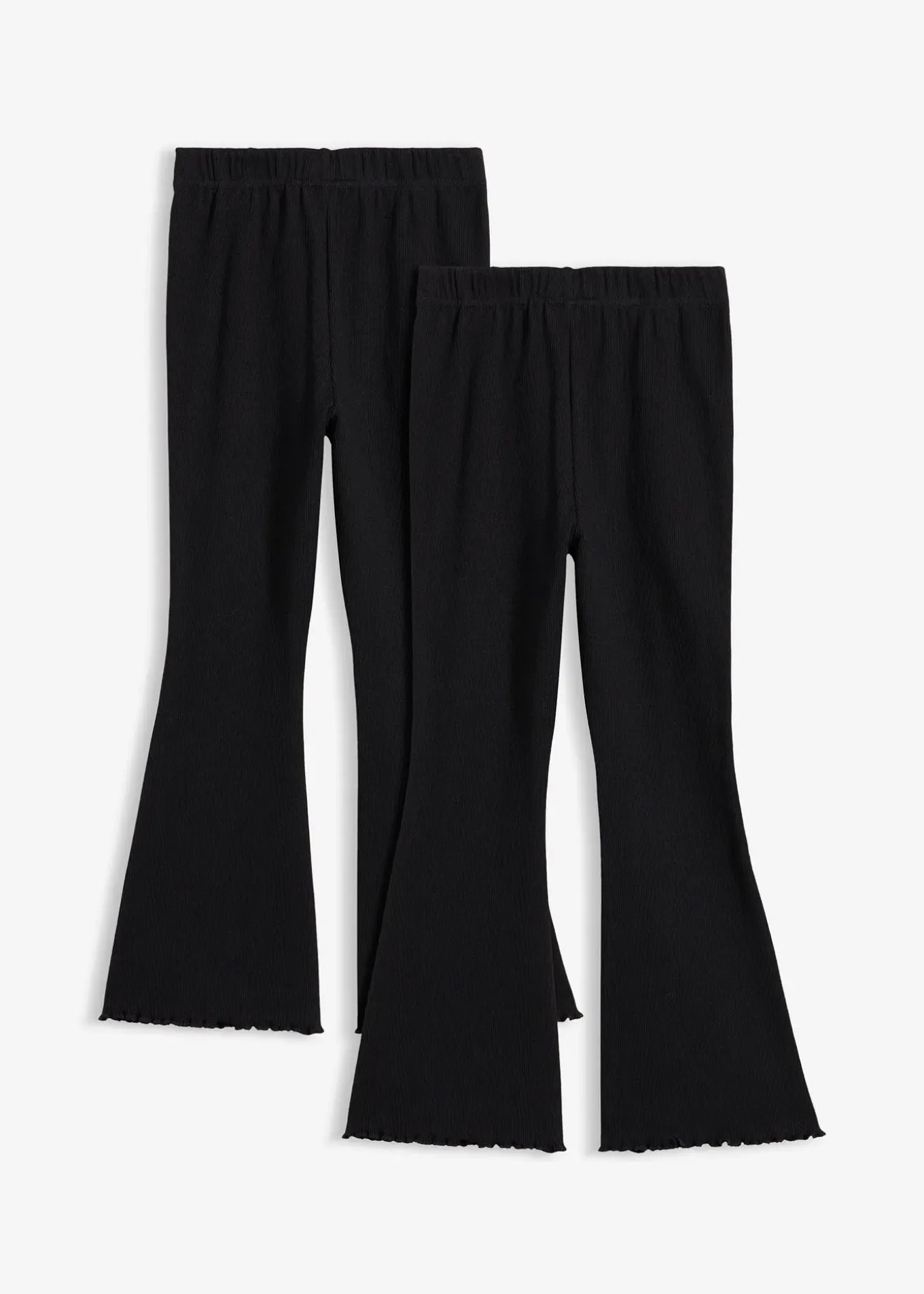 Lot de 2 leggings évasés et côtelés