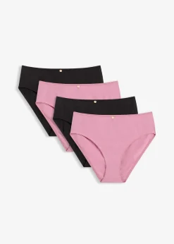 Lot de 4 maxi slips avec dentelle