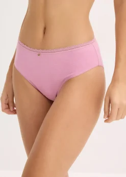 Lot de 4 maxi slips avec dentelle