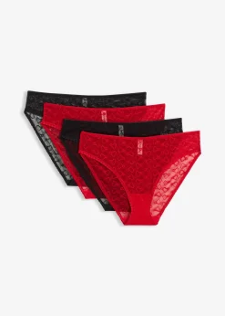 Lot de 4 maxi slips en dentelle