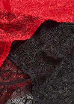 Lot de 4 maxi slips en dentelle