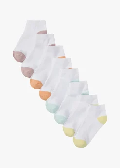 Lot de 8 paires de chaussettes courtes coton