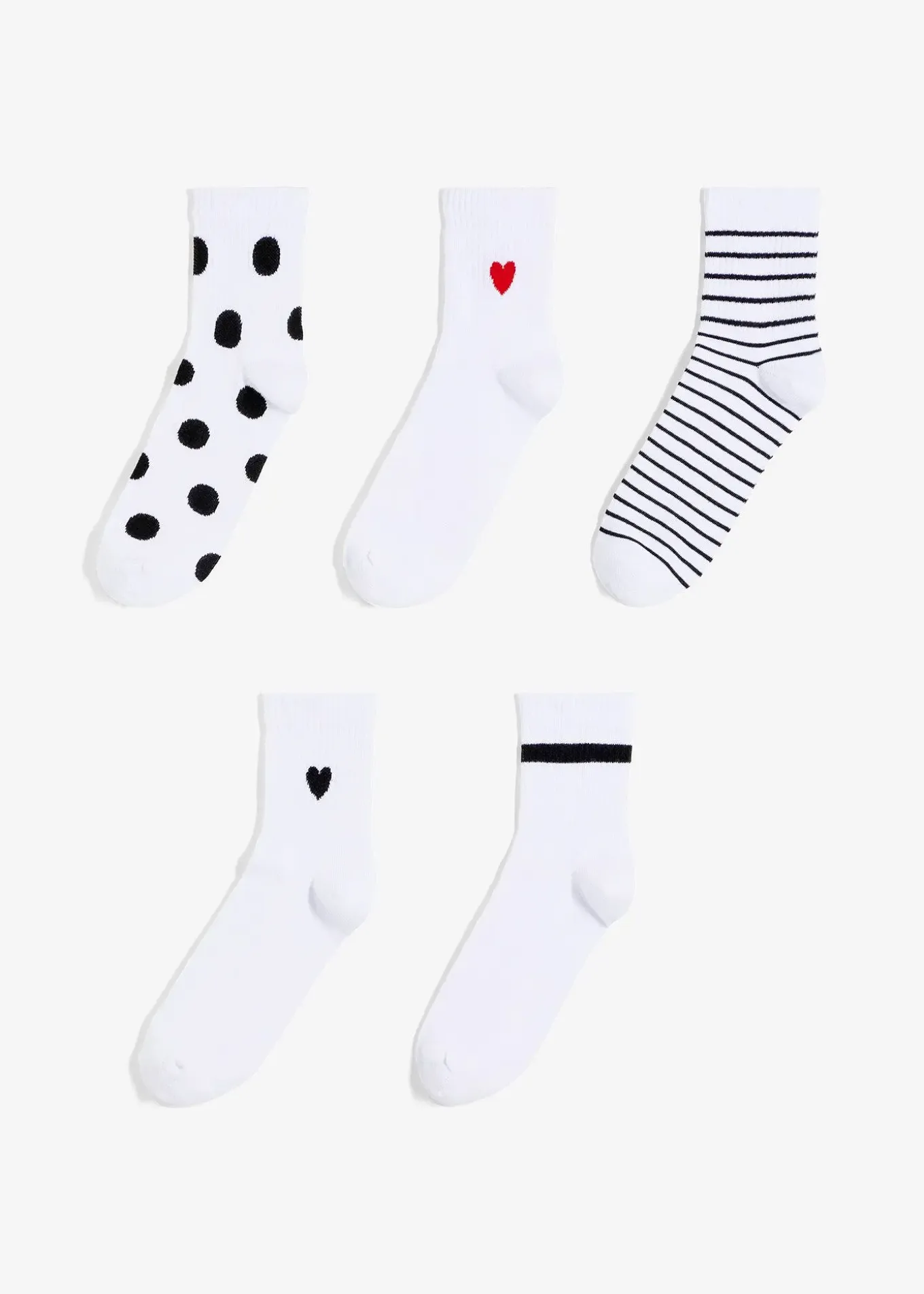 Lot de 5 paires de chaussettes de tennis courtes