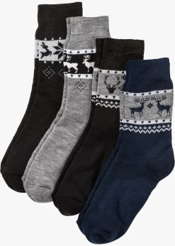 Lot de 4 paires de chaussettes thermiques unisexes