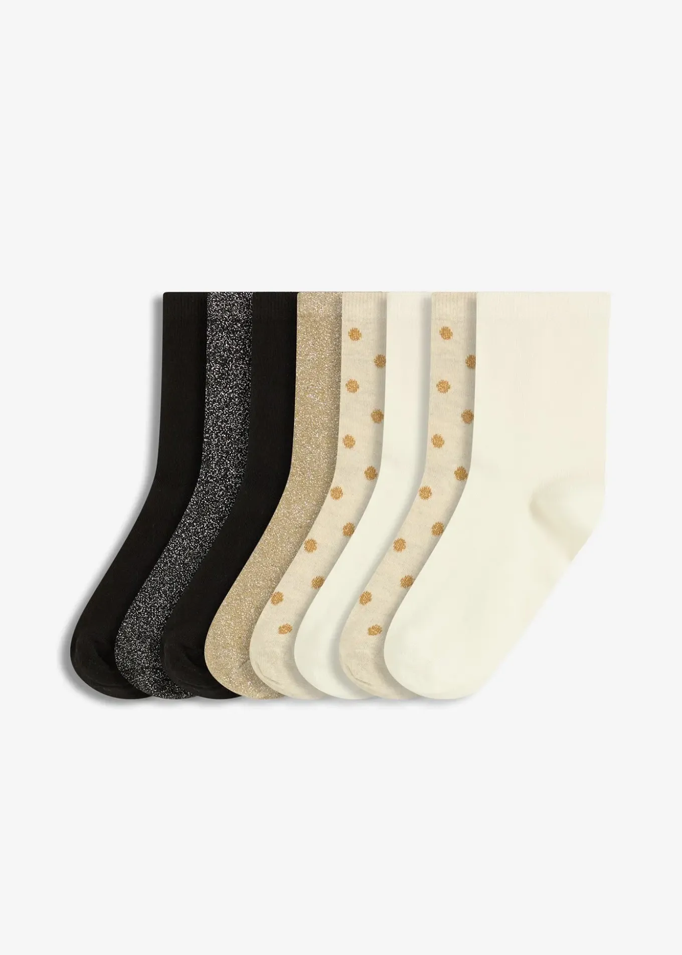 Lot de 8 paires de chaussettes courtes avec lurex